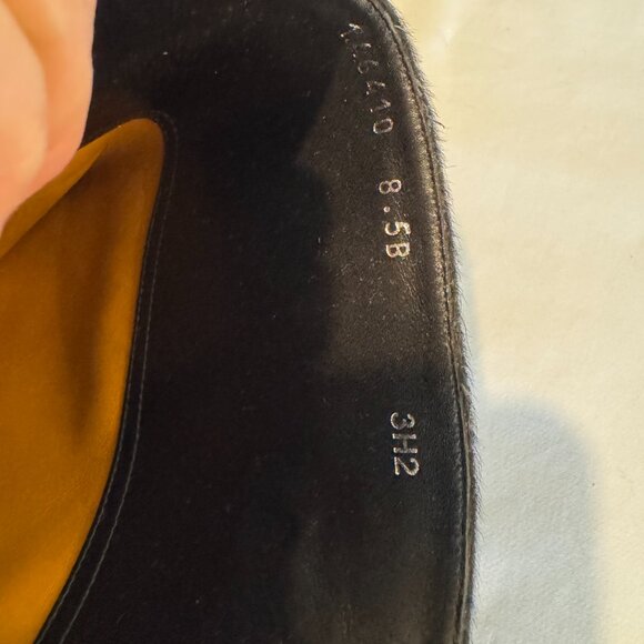 NINE WEST Reindeero Black Leather Strap Heel Zipper Women's Boot Size 8-1/2B - Picture 10 of 11